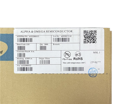 AOZ8905CI प्रोटेक्शन डायोड ट्रायोड डायोड ESD सप्रेसर ऐरे Uni-Dir 5V 6-पिन SOT-23