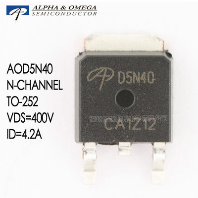 AOD5N40 डायोड थायरिस्टर MOSFETs 400V 4.2A N चैनल अल्फा और ओमेगा सेमीकंडक्टर